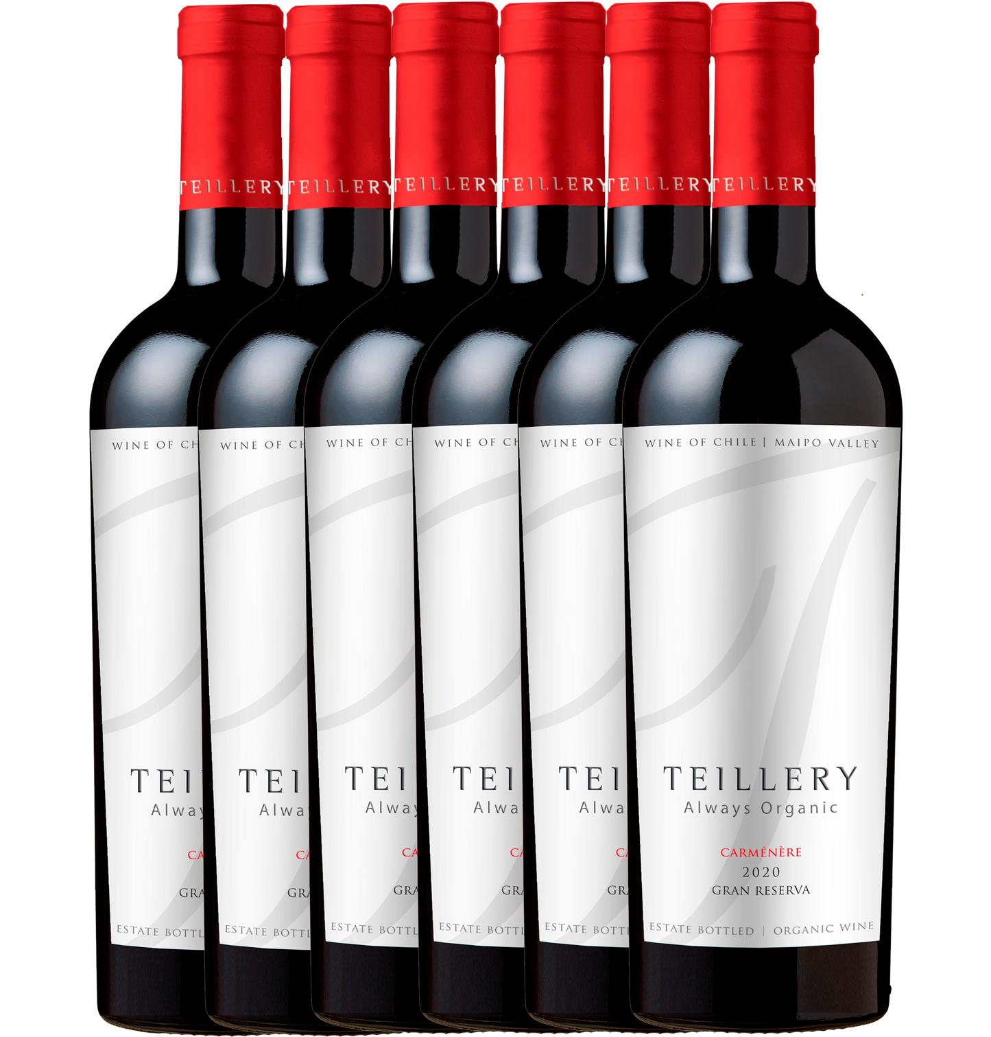 6PACK TEILLERY Carménère Gran Reserva Orgánico 2020